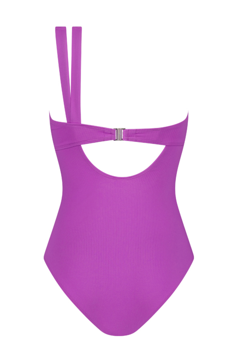 Bad/beach dames badpak modecup paars