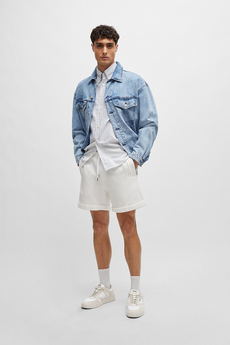 Heren short wit