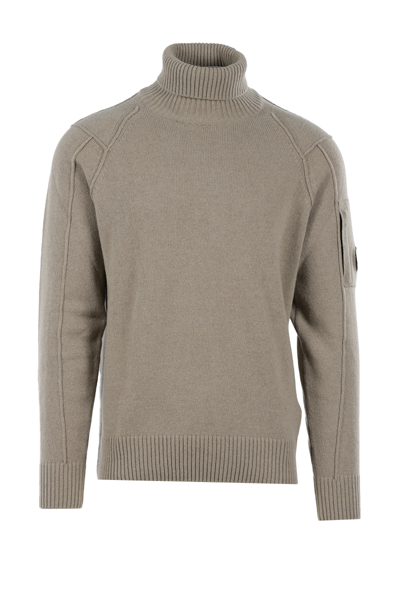 C.P. Company LAMBSWOOL ROLL NECK JUMPER Grijs-1 1
