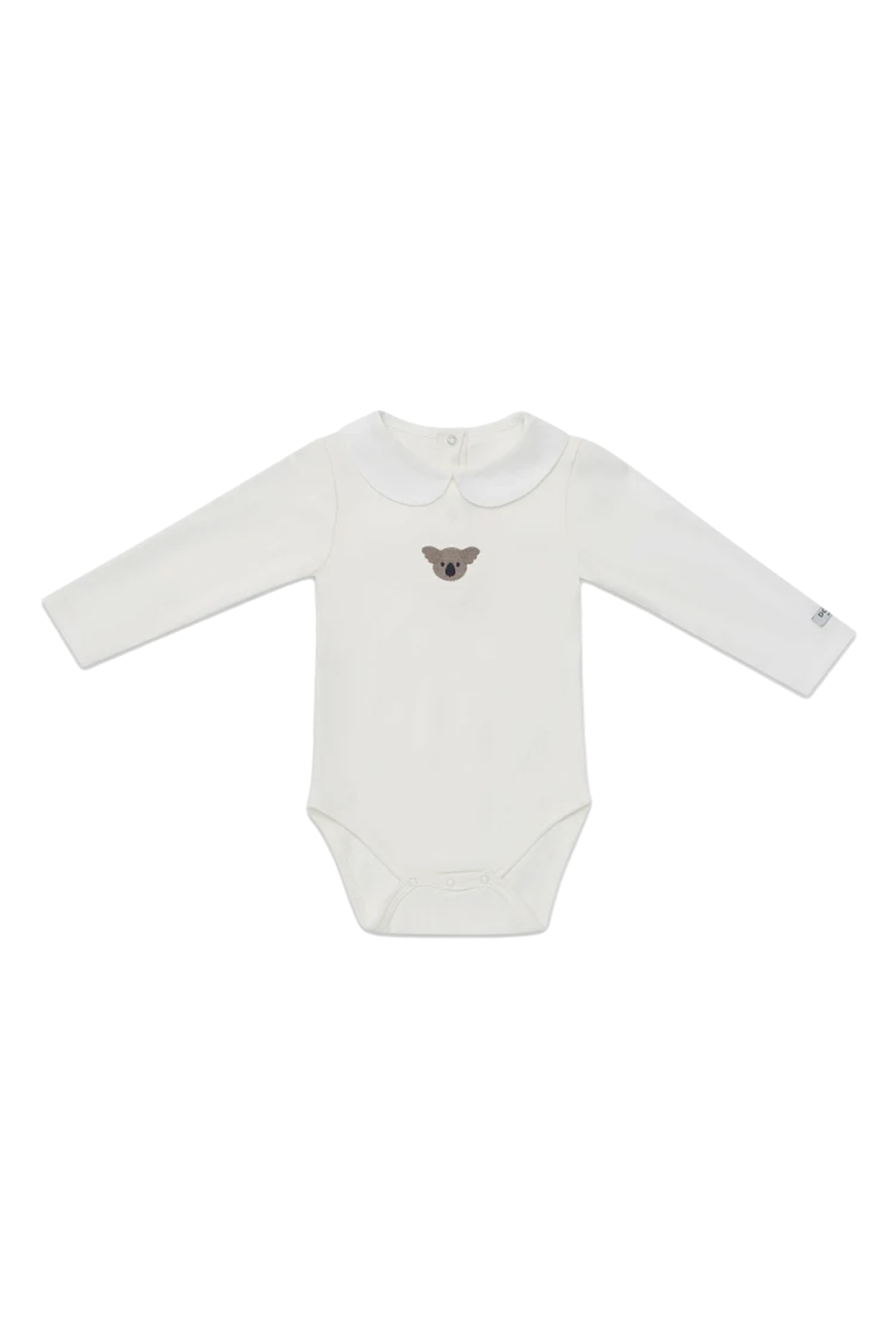 Baby romper lange mouw ecru