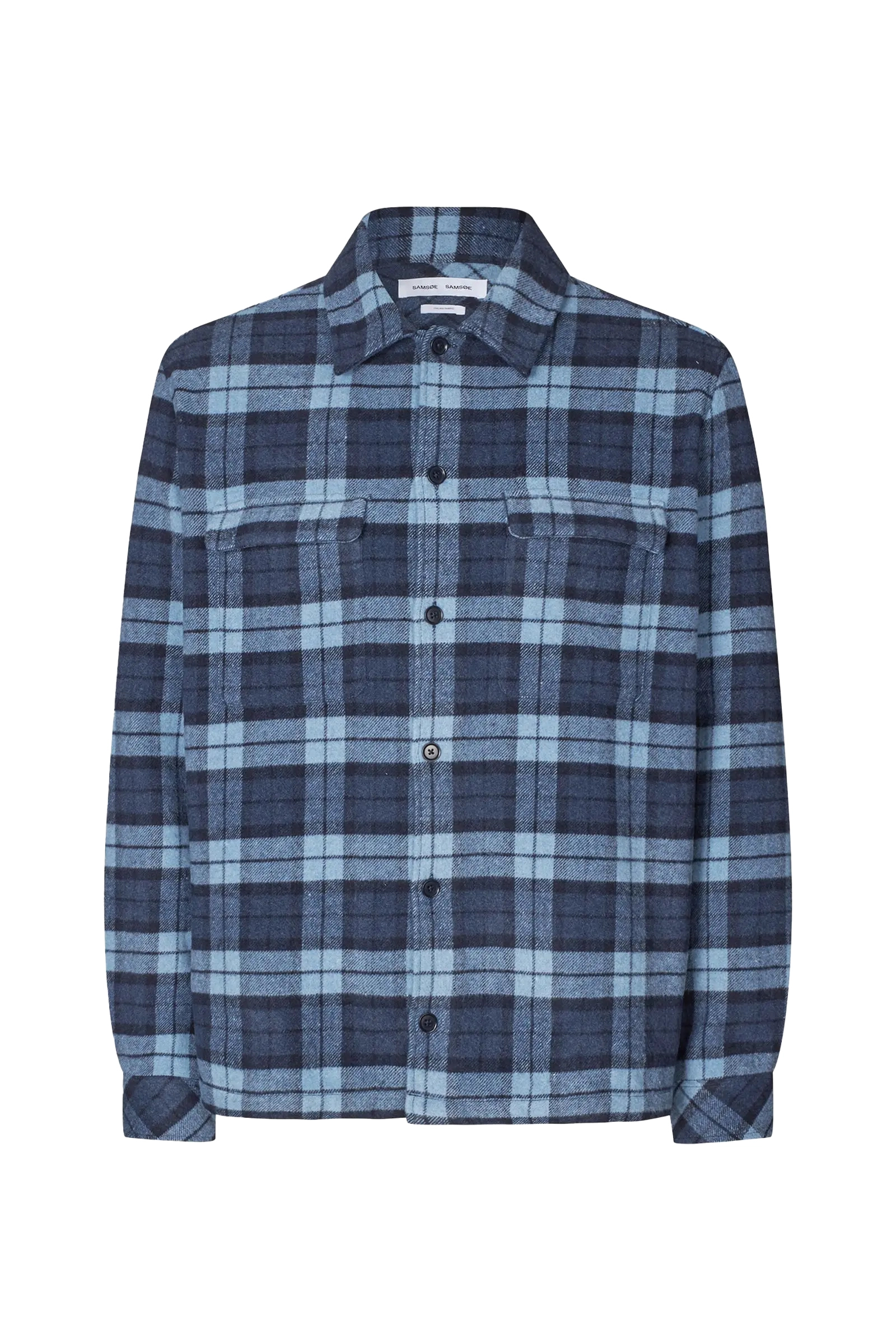 Heren overshirt blauw