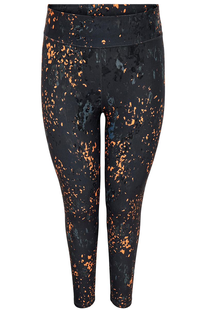 Only Play ONPEDEA HW AOP TRAIN TIGHTS CURVY Zwart-1 1