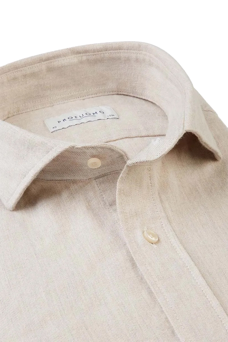 Profuomo SHIRT CUTAWAY SC SF BEIGE bruin/beige-1 2