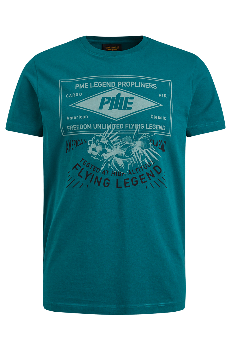 PME Legend Short sleeve r-neck Single Jersey Blauw-2 1