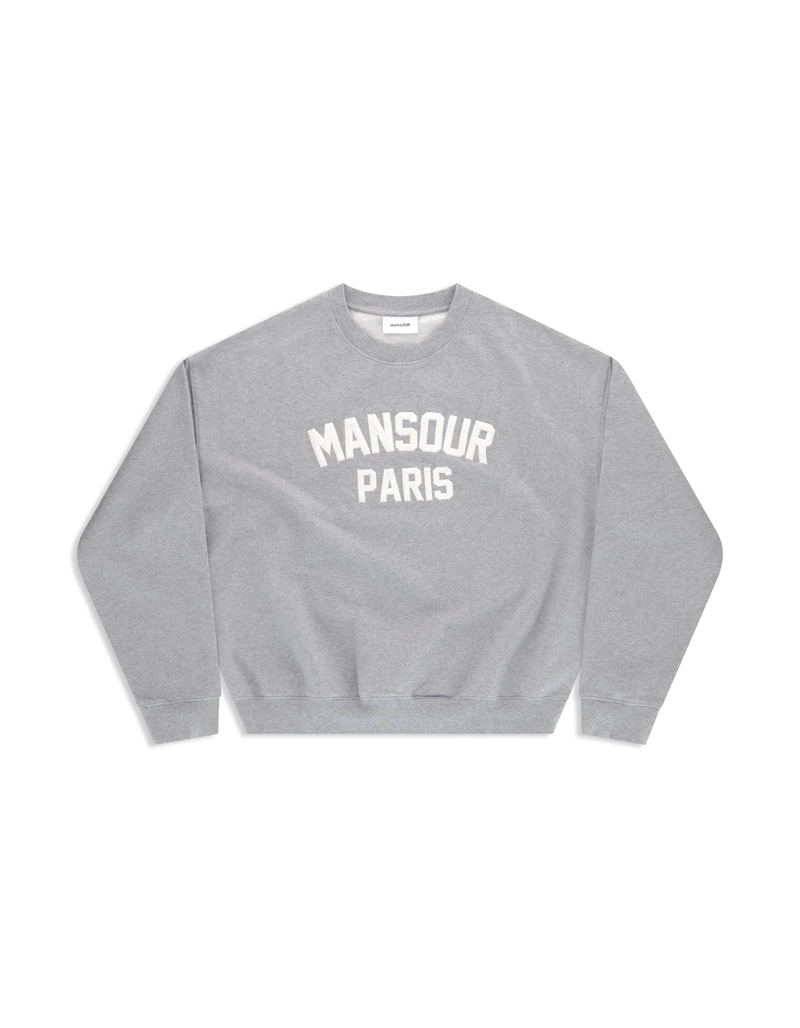 Mansour PARIS COLLEGE SWEATER Grijs 1