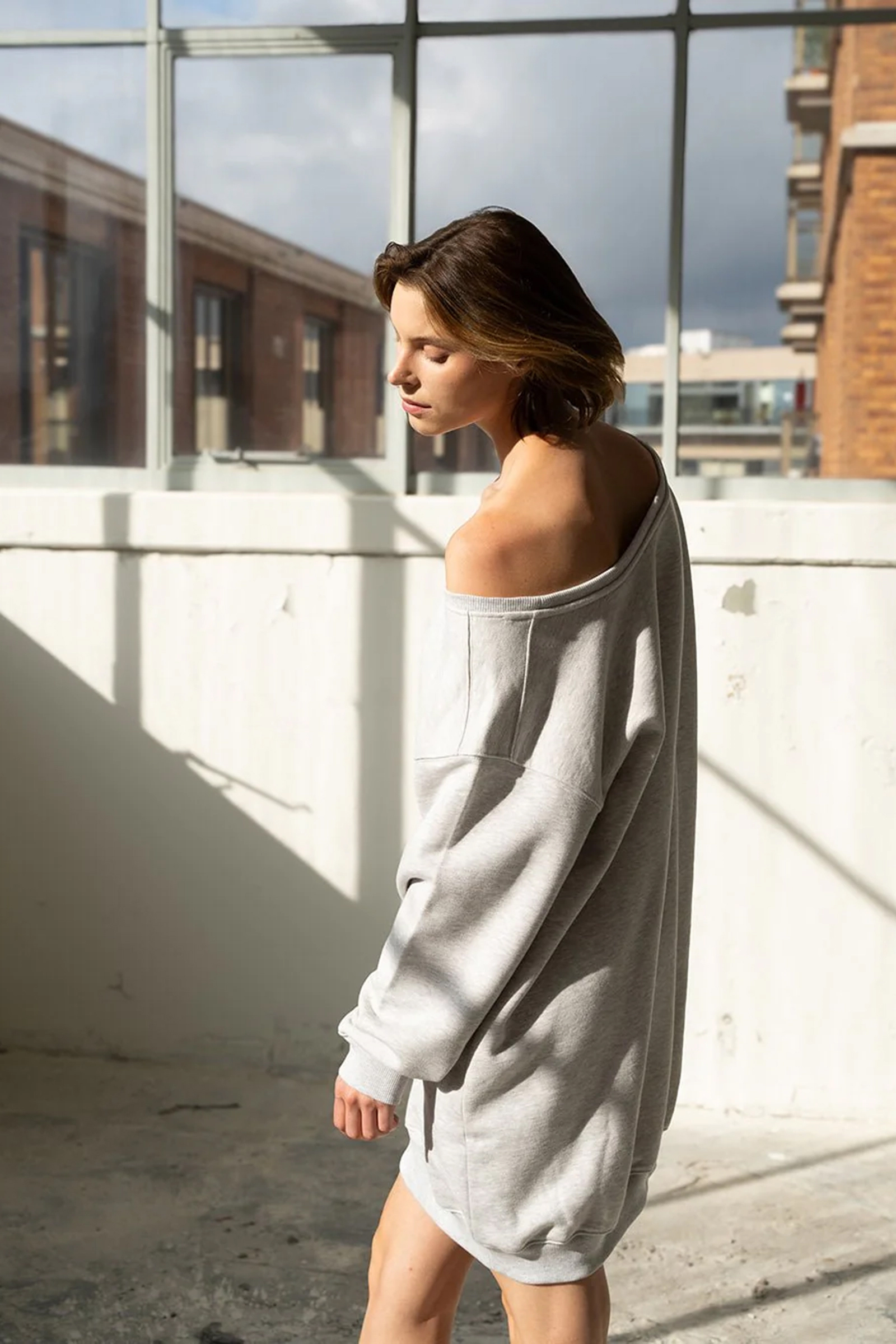 Another Label Livy sweat dress Grijs-1 3