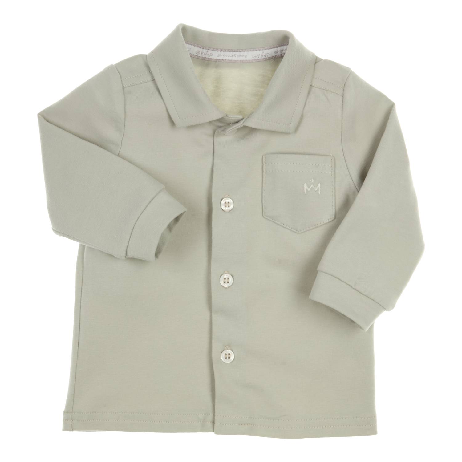 Baby blouse/overhemd groen