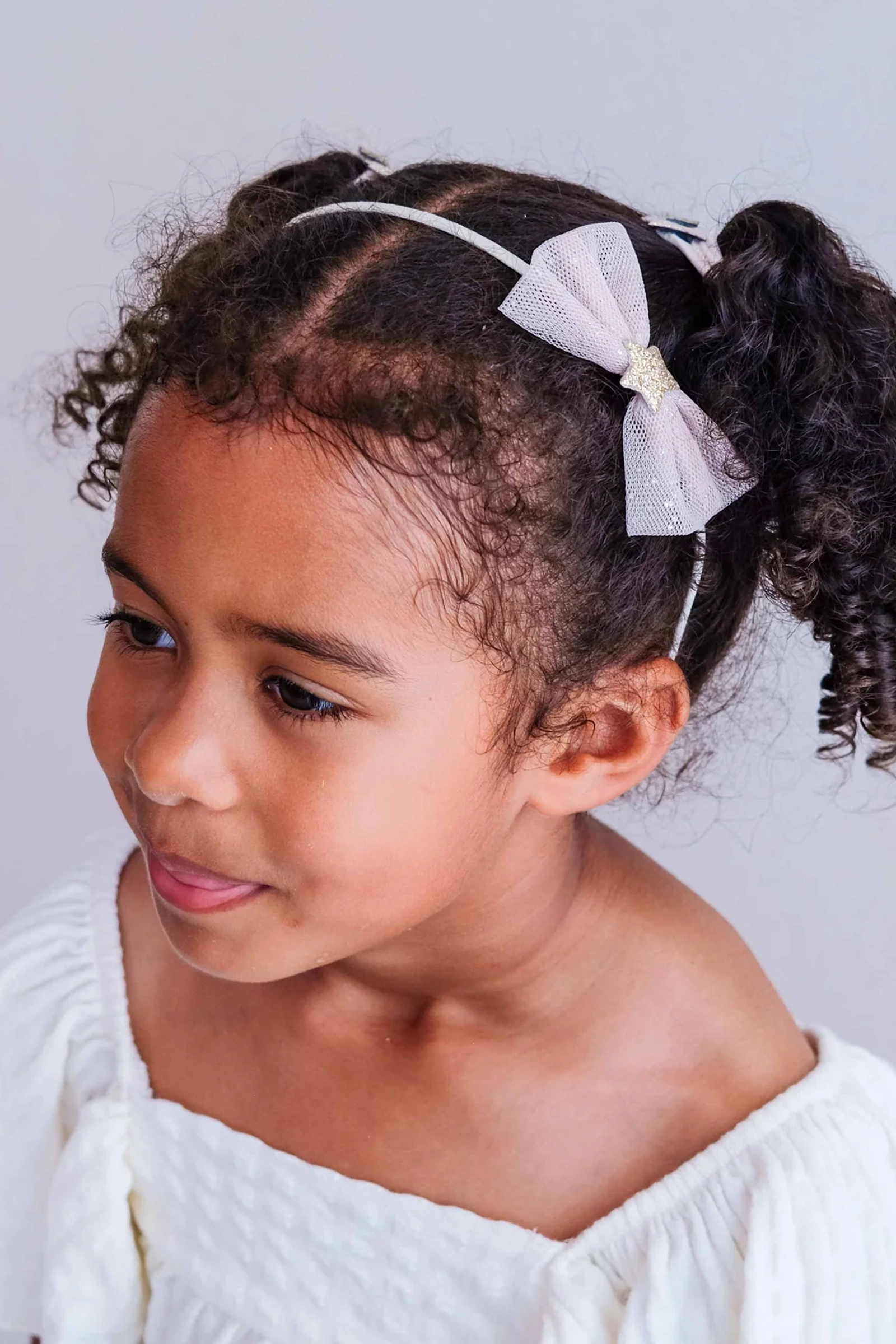 Meisjes haaraccessoires ecru