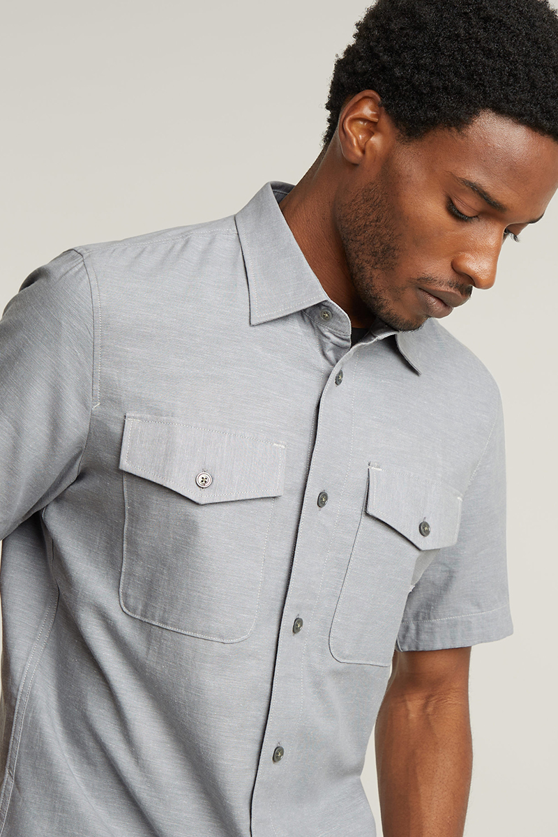G-Star Marine slim shirt s\s Grijs-1 3