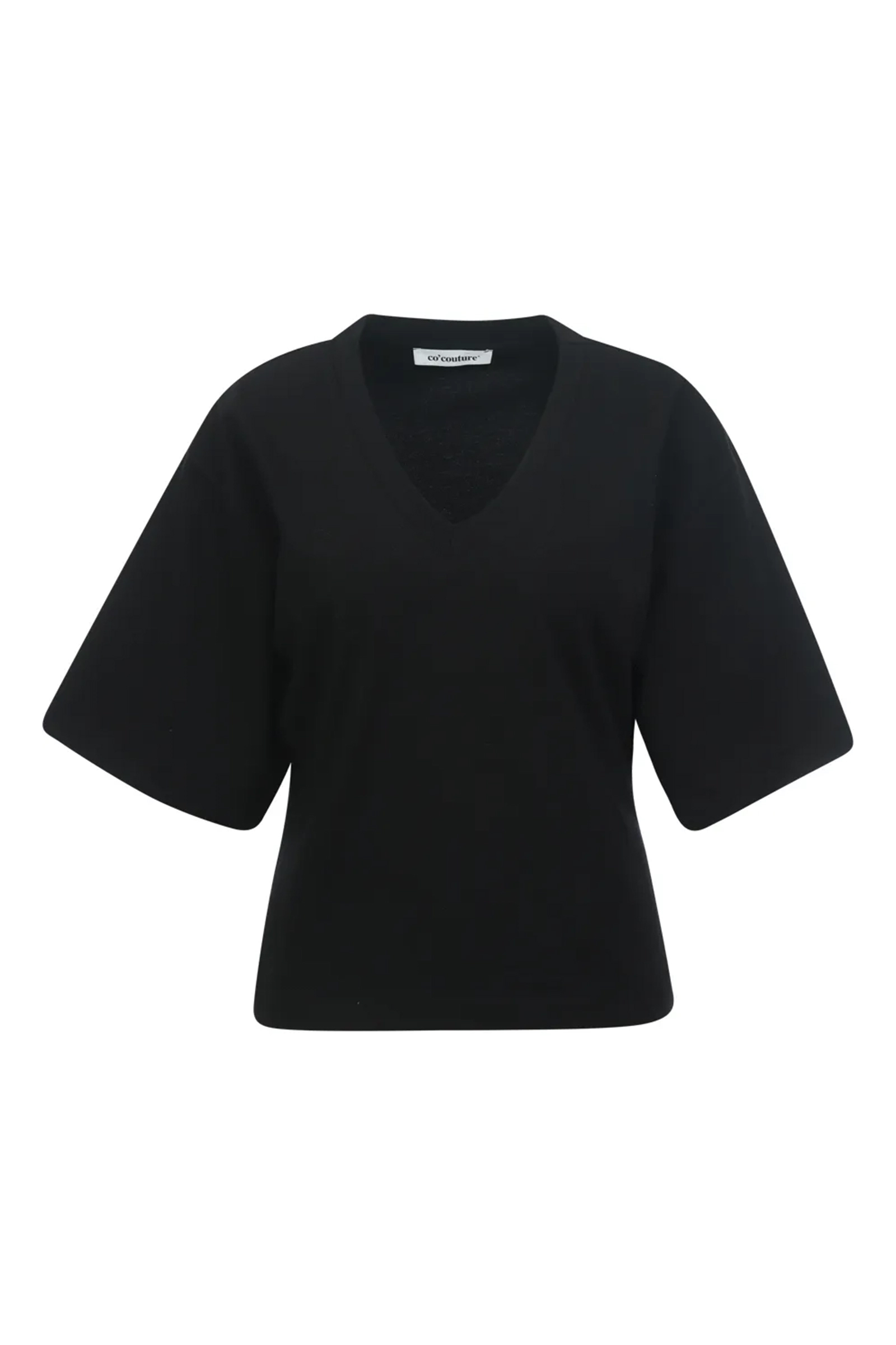 Dames t-shirt korte mouw zwart