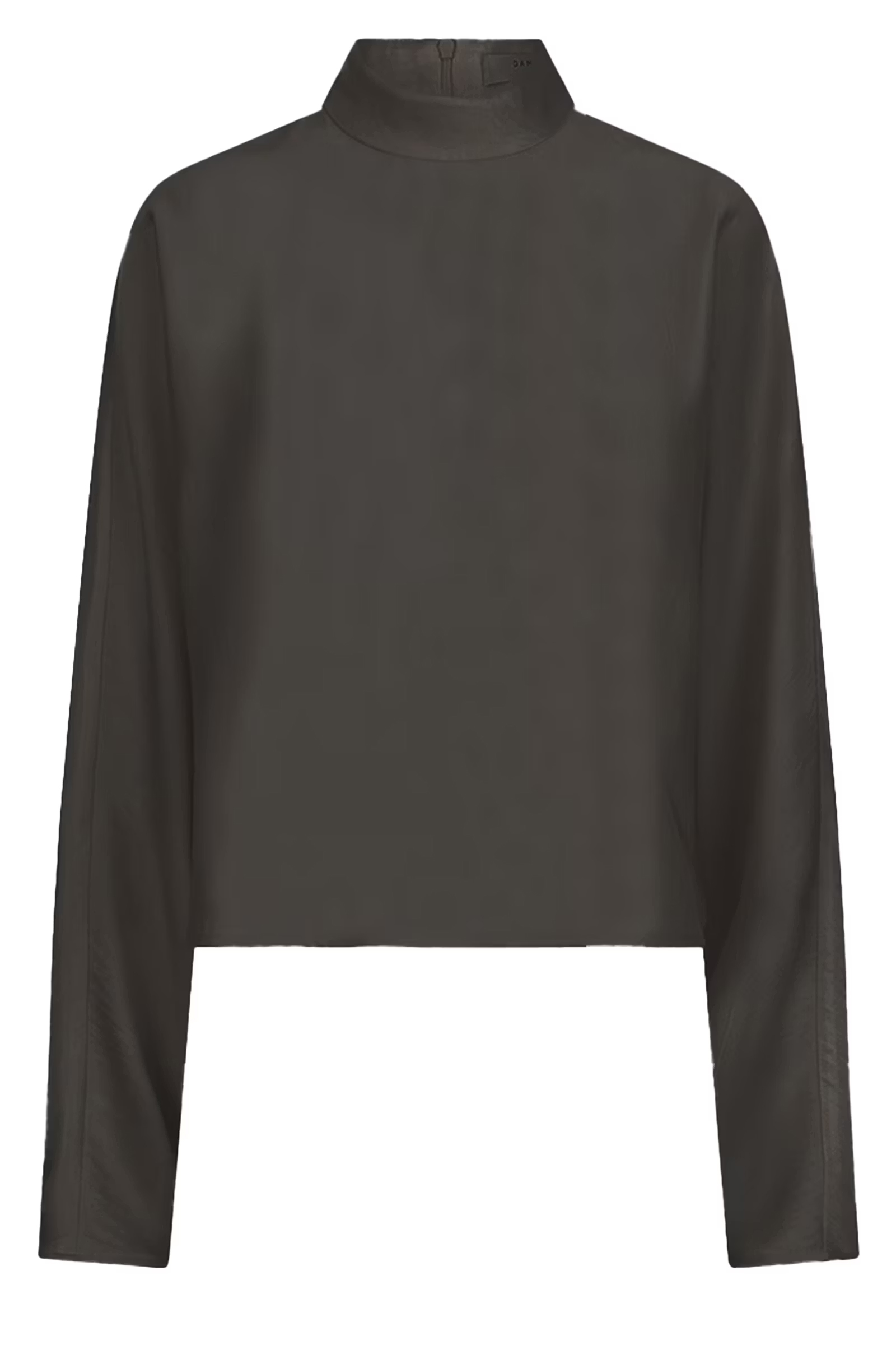 Dames blouse lange mouw bruin