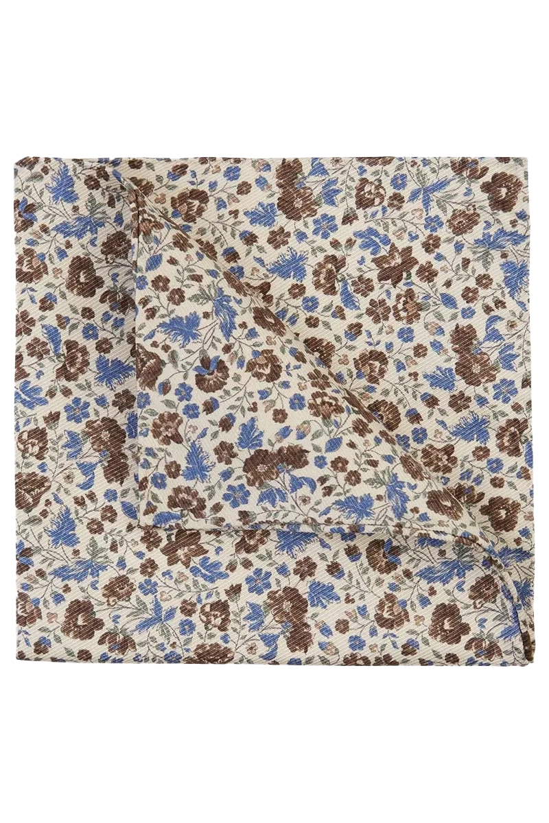 Profuomo PSQ SILK PRINT BROWN bruin/beige-1 1