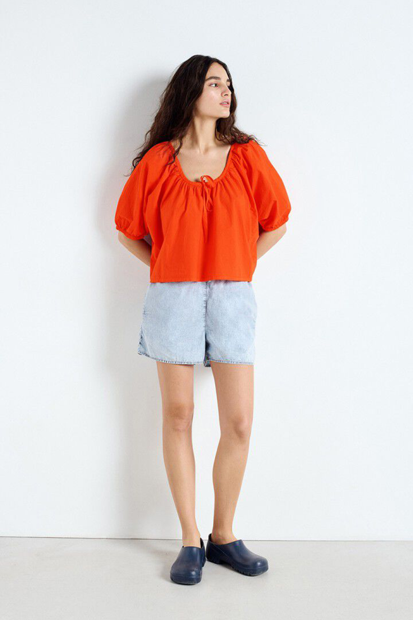 Dames short blauw