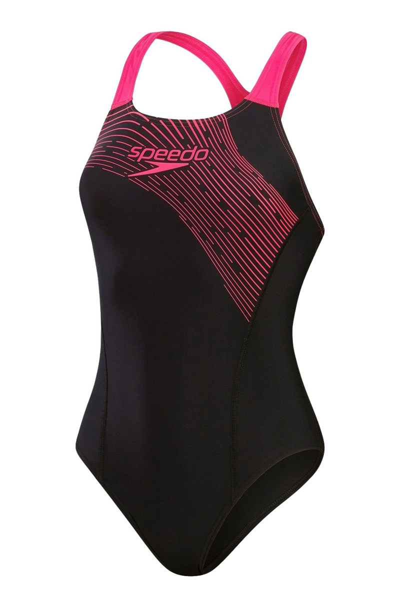 Bad/beach dames badpak sport zwart
