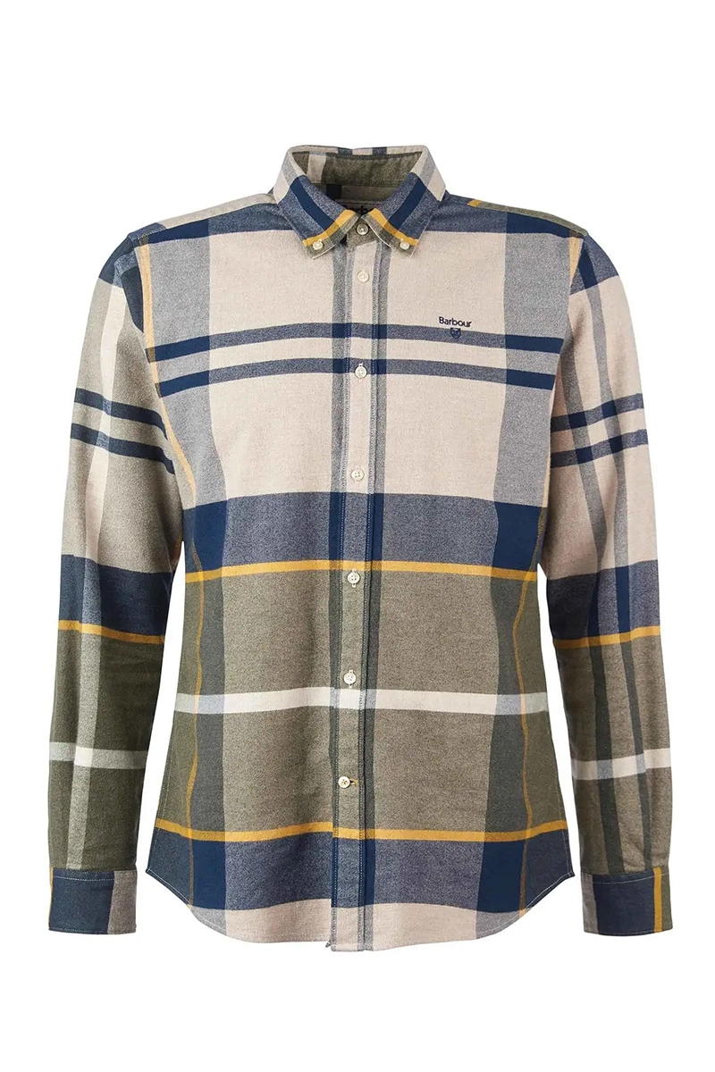 Heren overhemd lm casual bruin