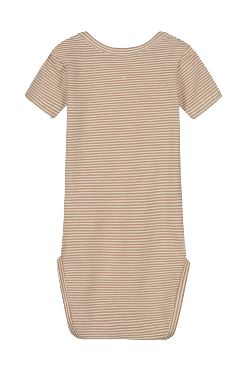 Baby romper korte mouw bruin