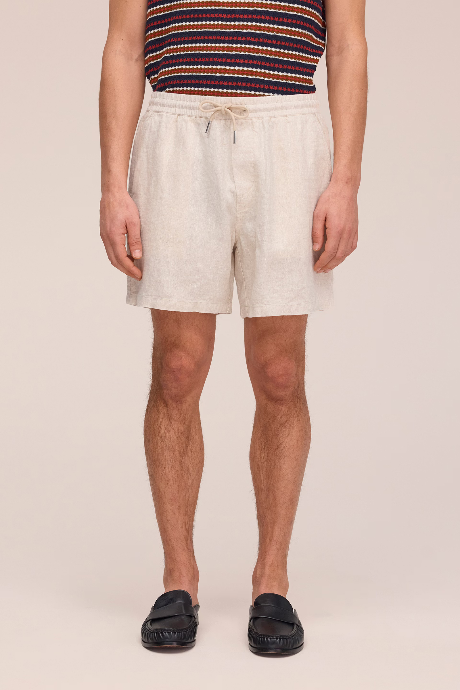 Heren short ecru