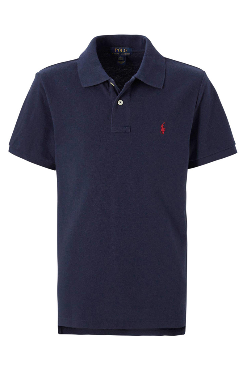 Jongens polo korte mouw blauw