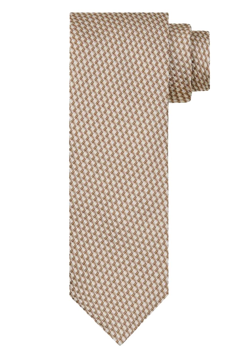 Profuomo TIE SILK WOVEN BEIGE Beige 1