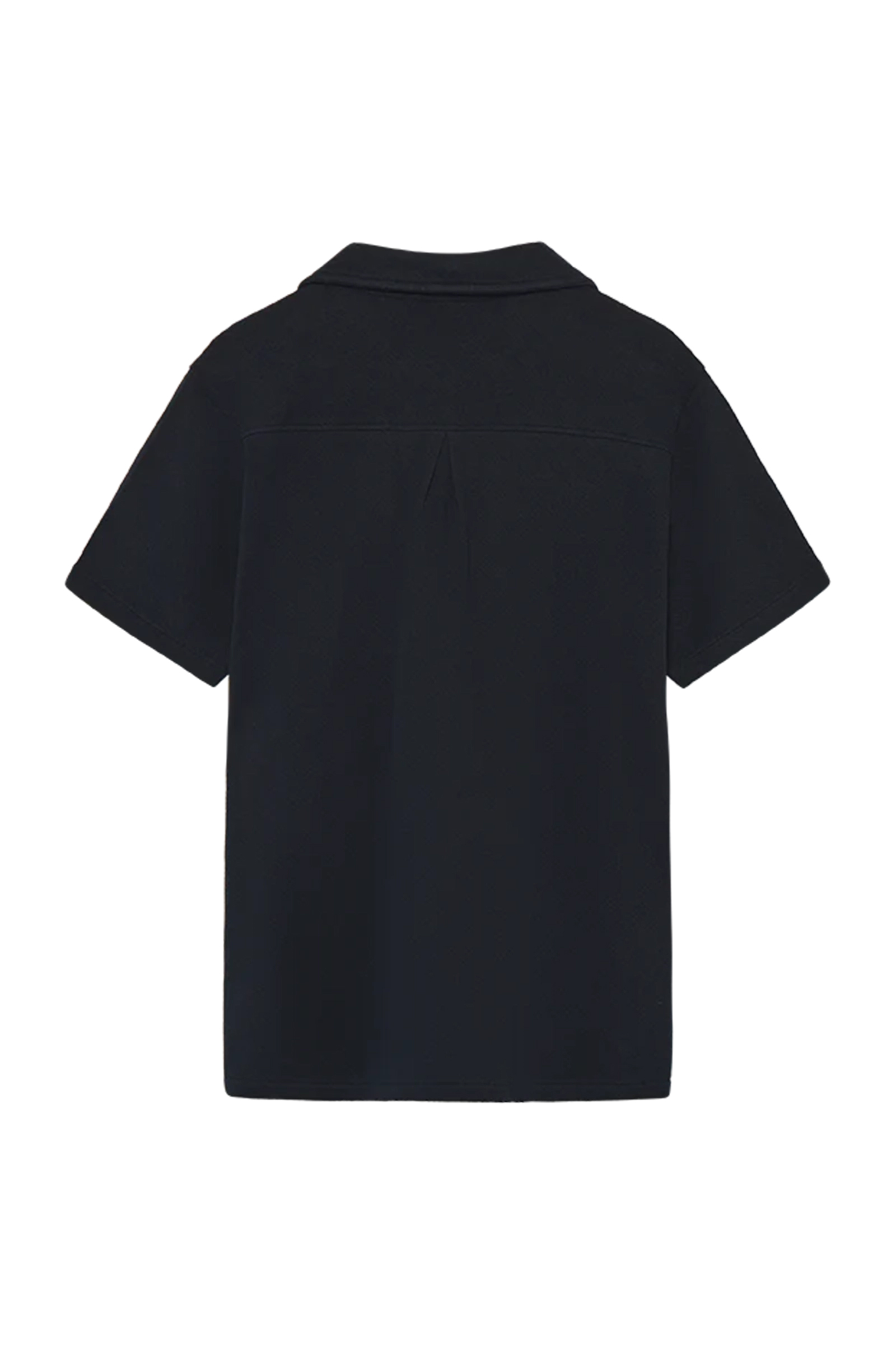 Jongens overhemd korte mouw blauw