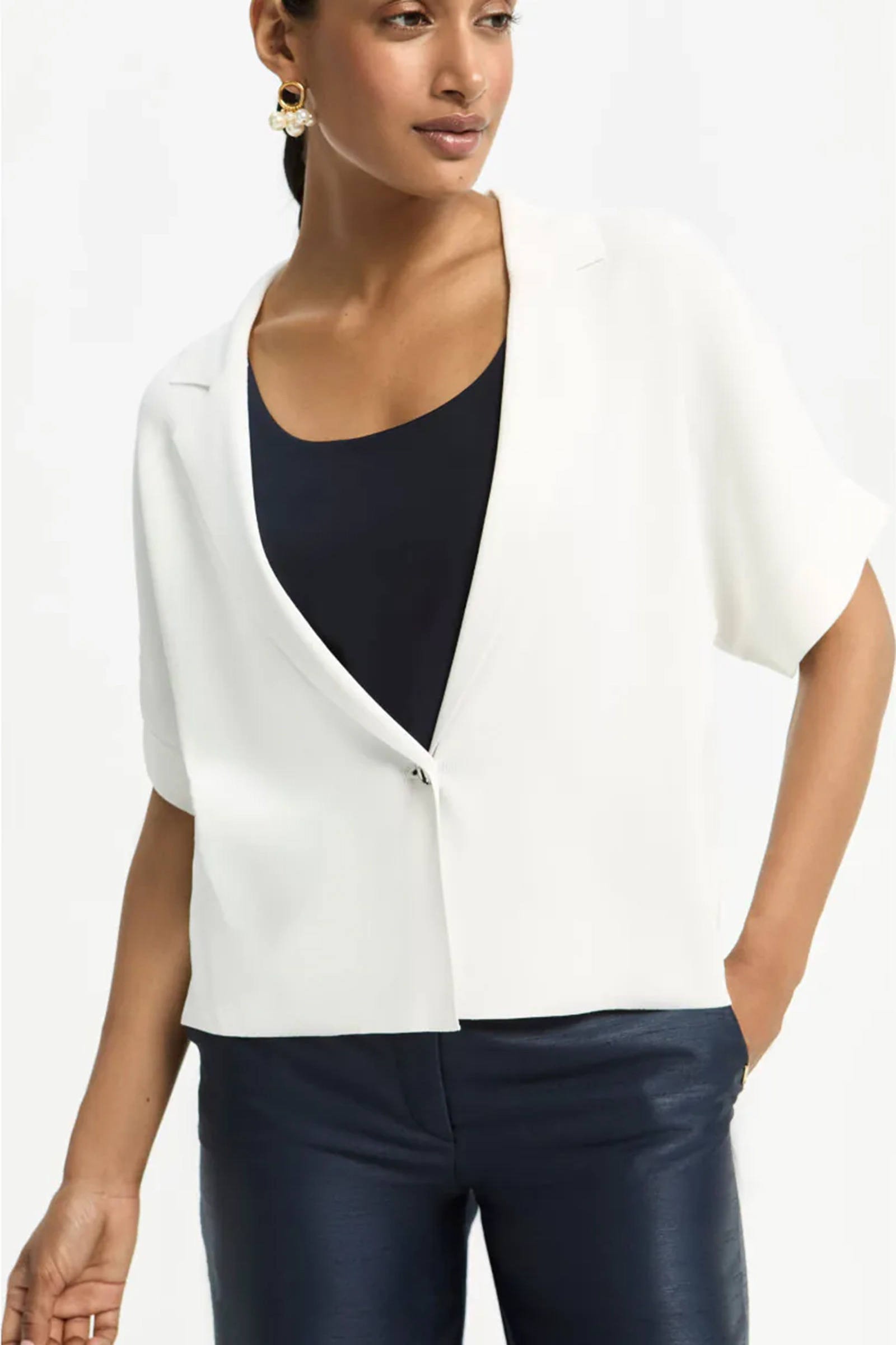 Casual dames bodywarmer wit