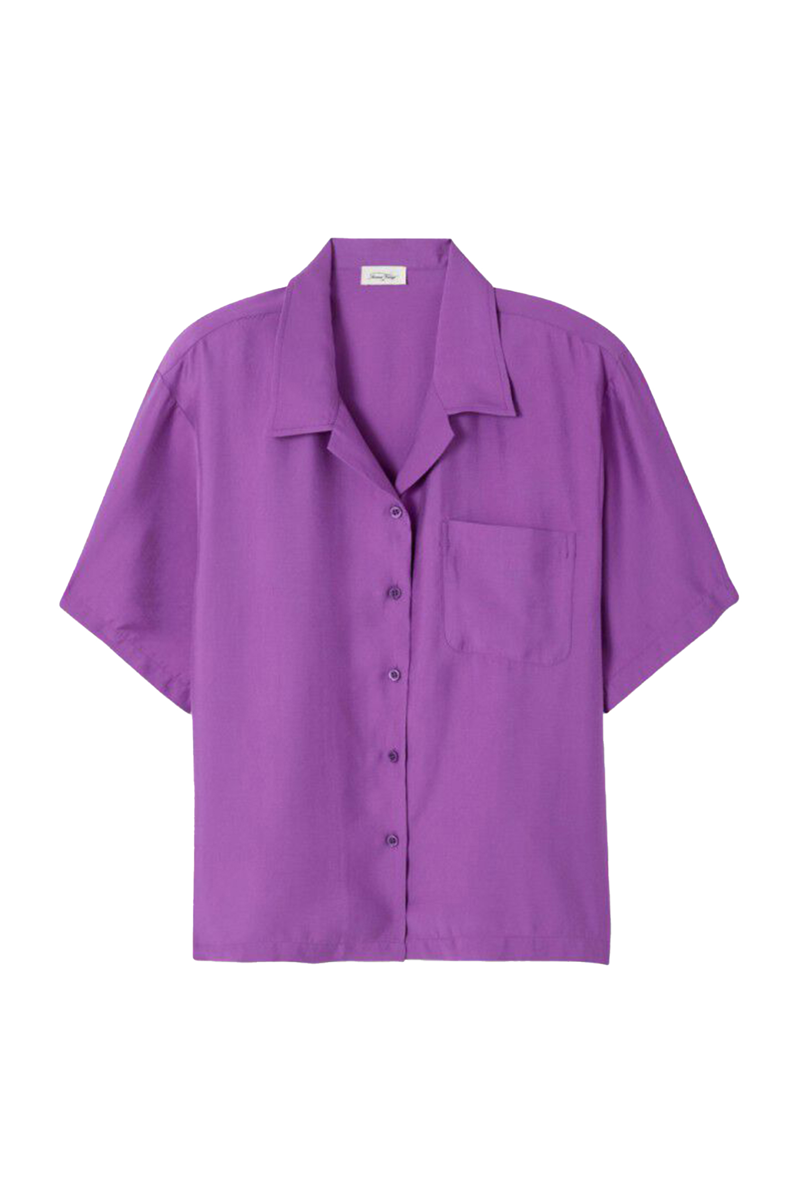 Dames blouse korte mouw paars