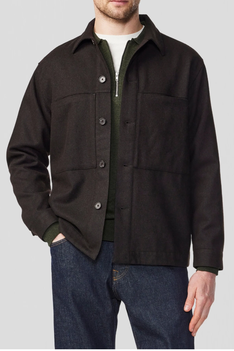 Heren overshirt bruin