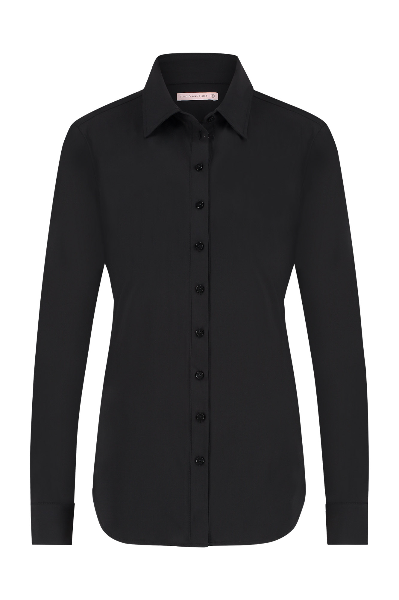 Dames blouse lange mouw zwart