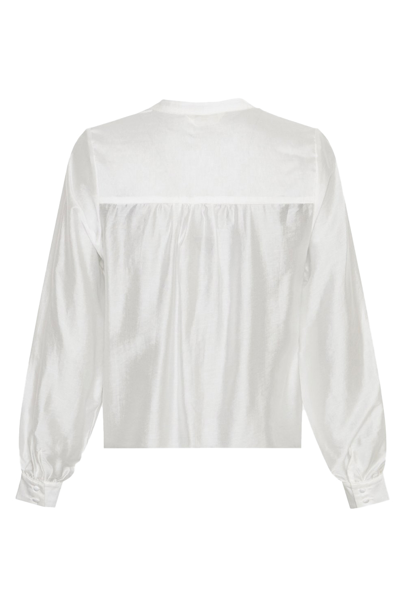 Dames blouse lange mouw wit