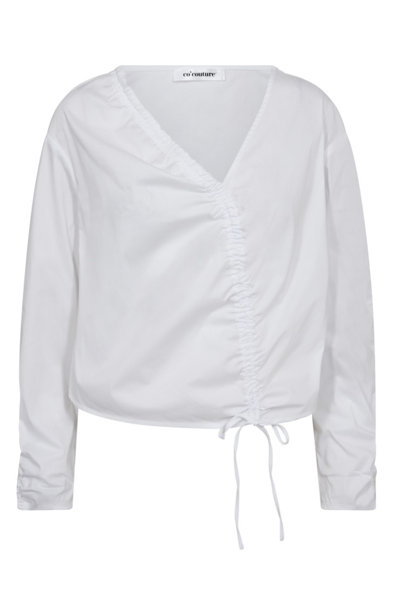 Dames blouse lange mouw wit