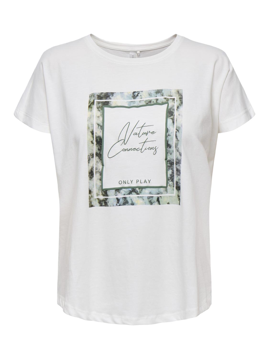 Fitness dames t-shirt km wit