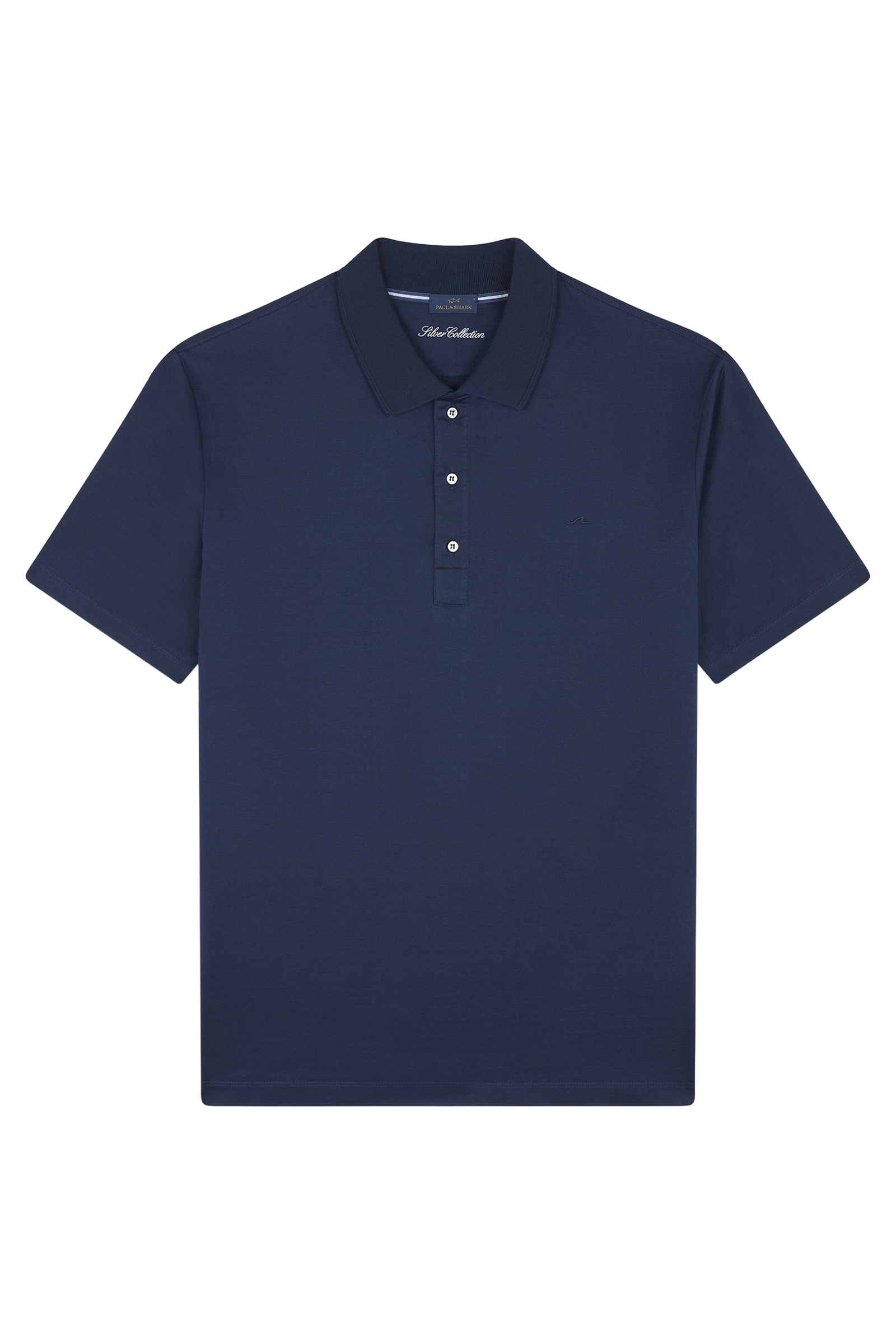 Heren polo korte mouw blauw
