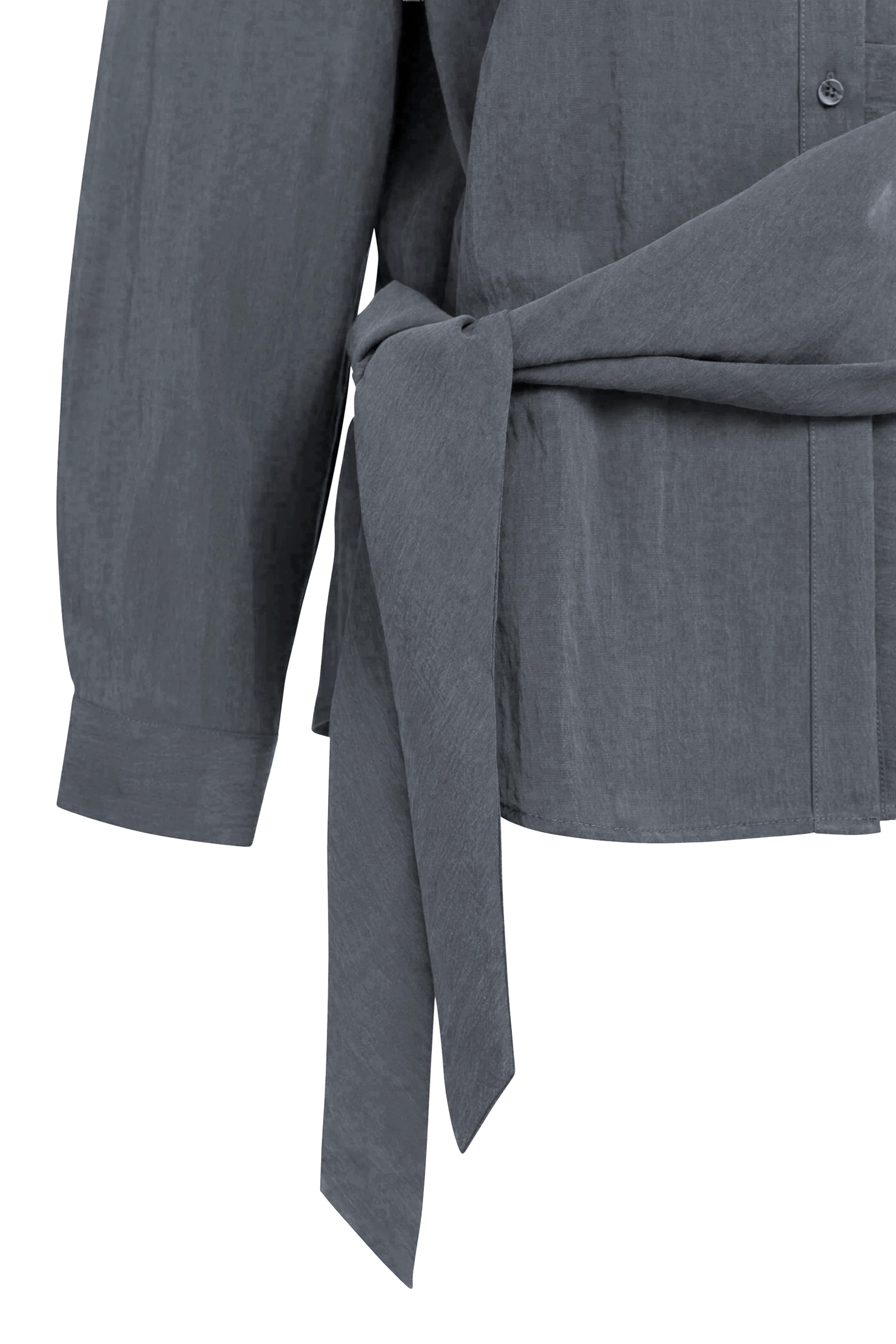 Dames blouse lange mouw grijs