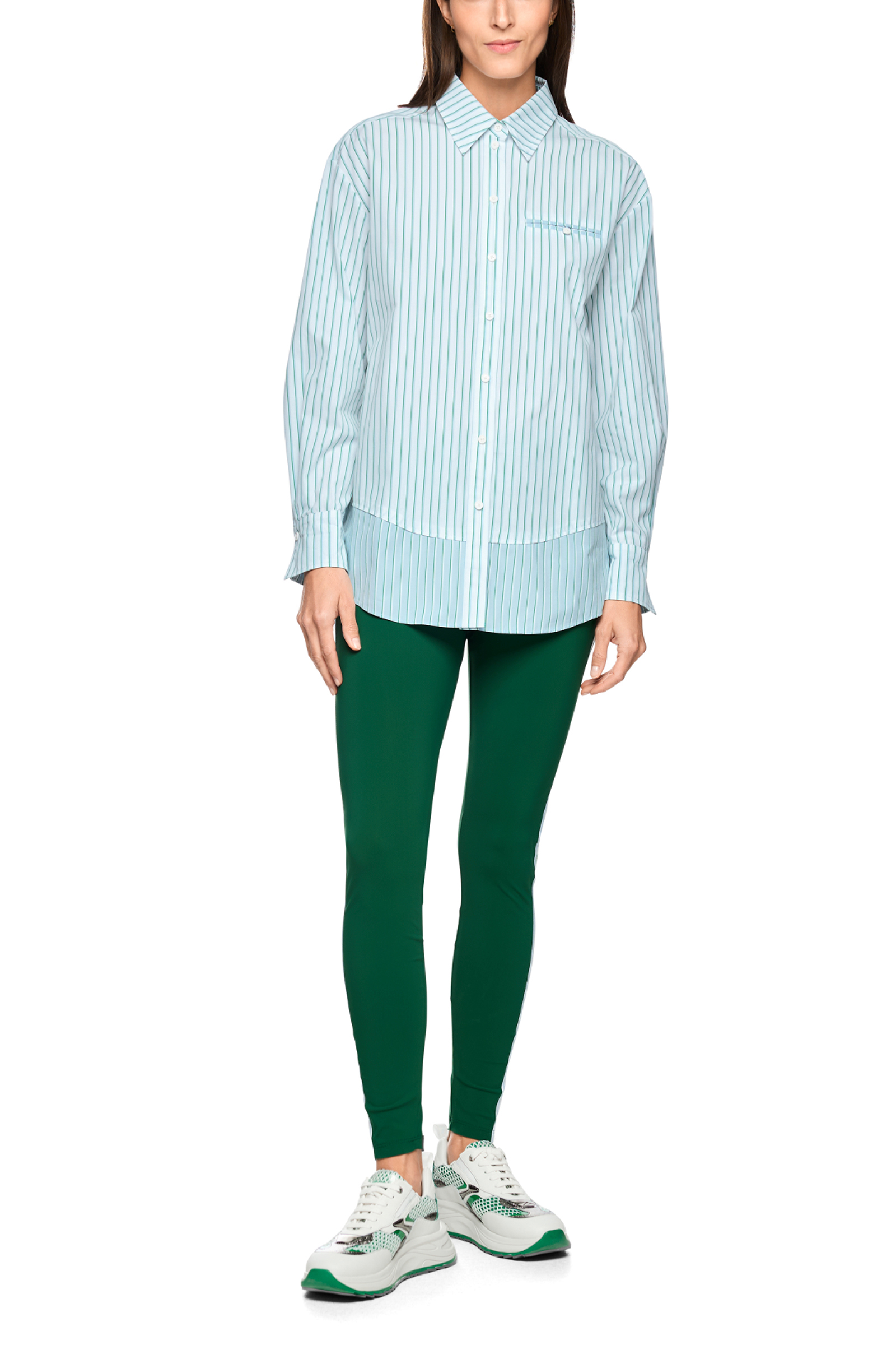 Dames blouse lange mouw groen