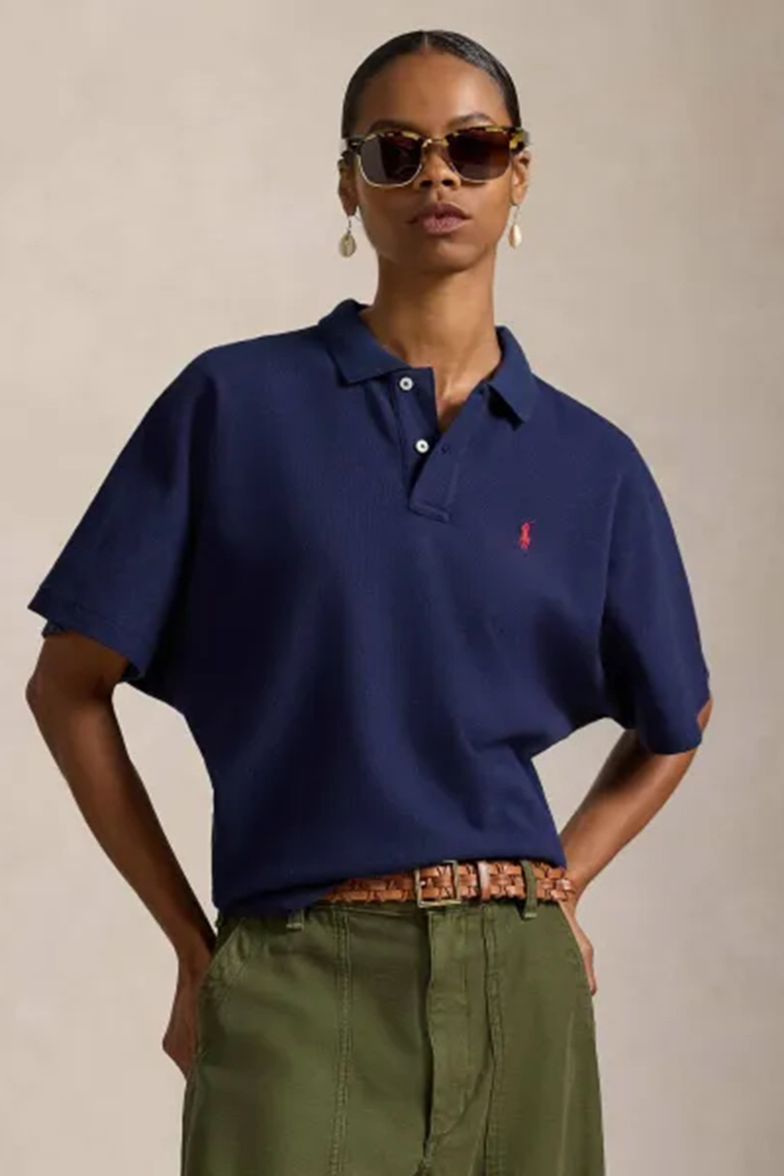 Dames polo blauw