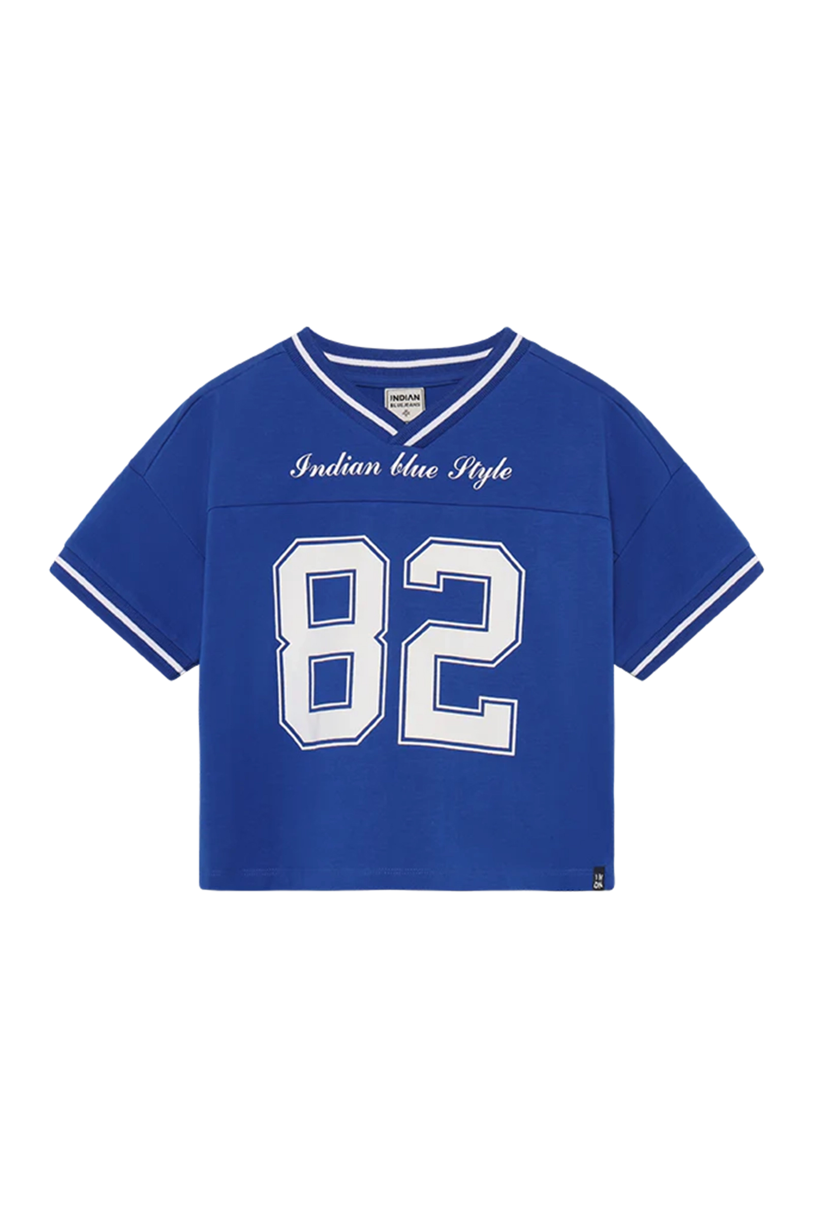 Meisjes t-shirt korte mouw blauw