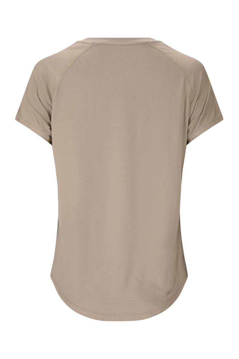 Fitness dames t-shirt km bruin