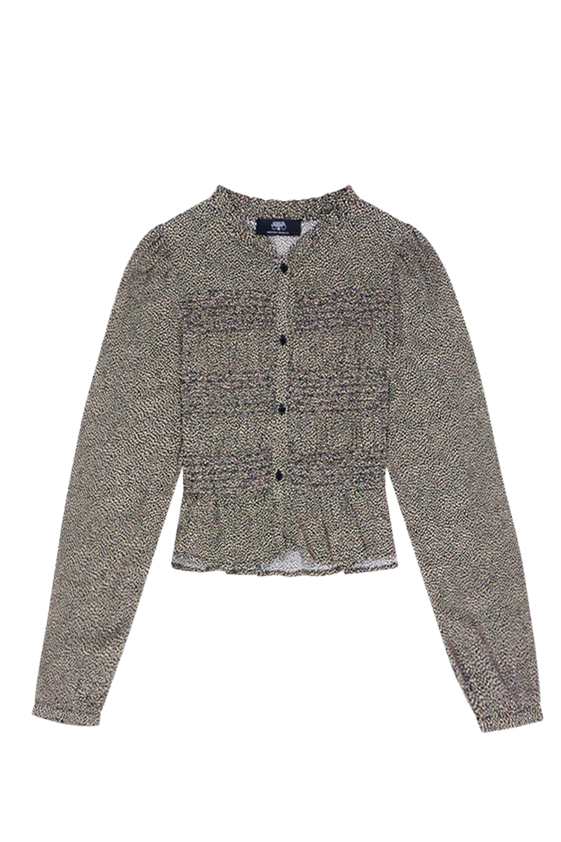 Meisjes blouse lange mouw zwart