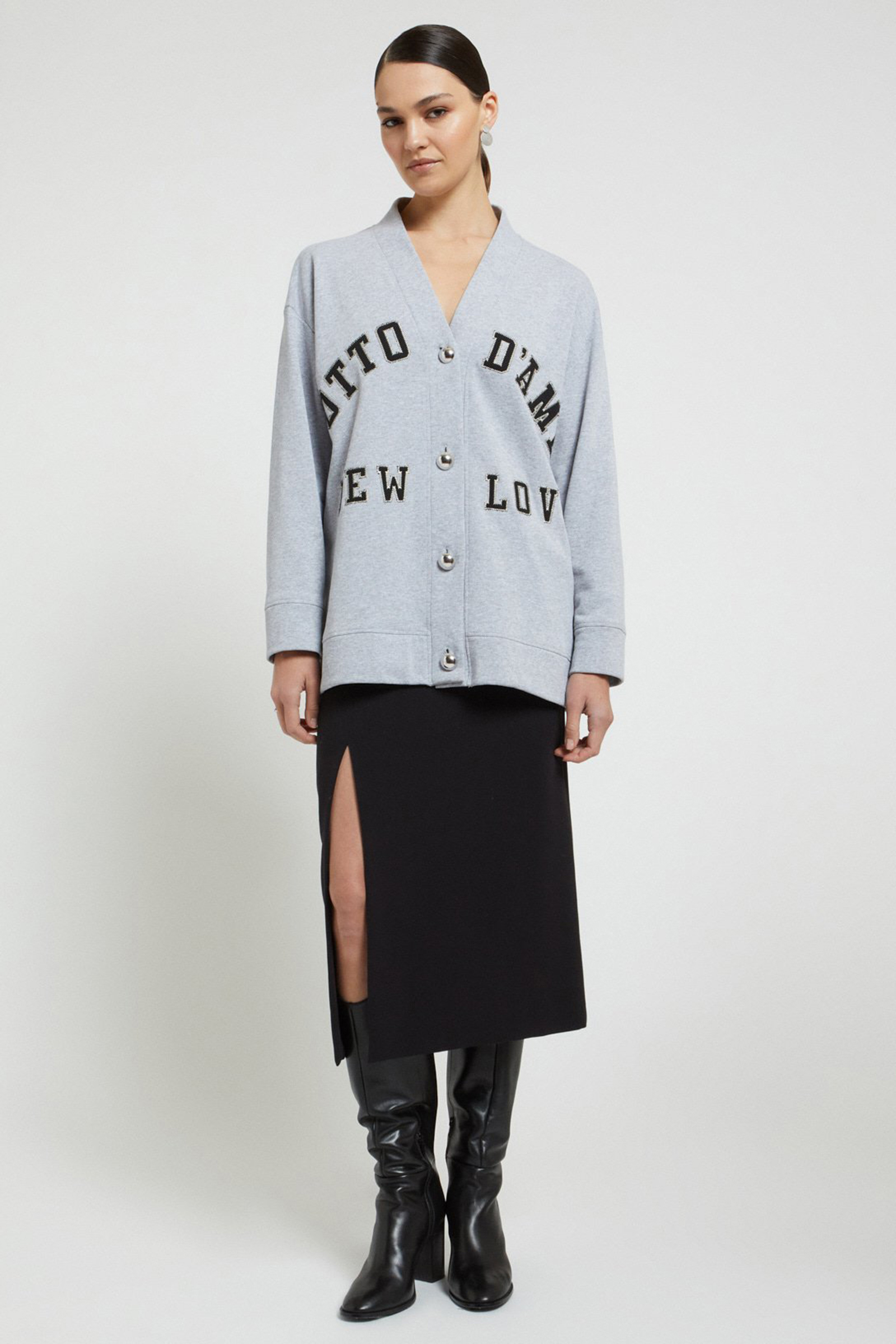Dames vest grijs