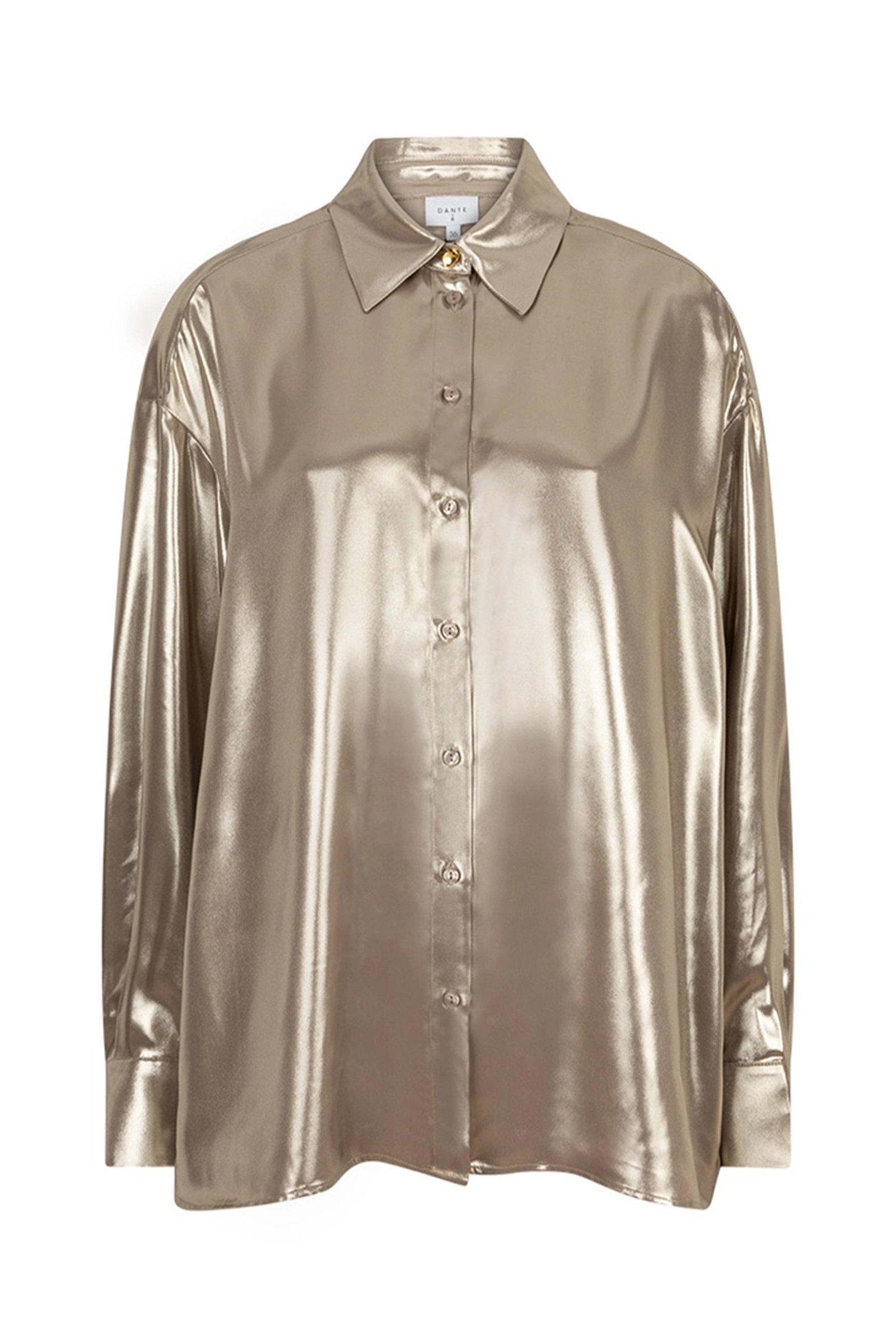 Dames blouse lange mouw goud
