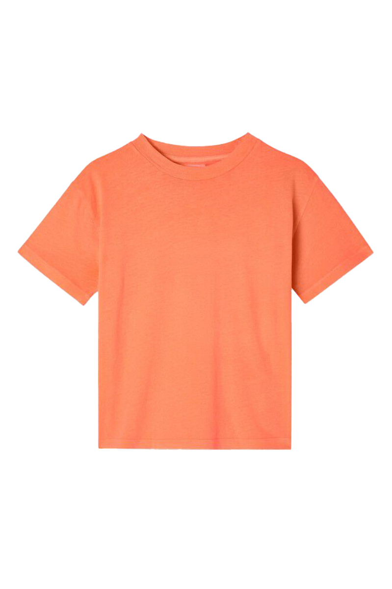 Meisjes t-shirt korte mouw oranje