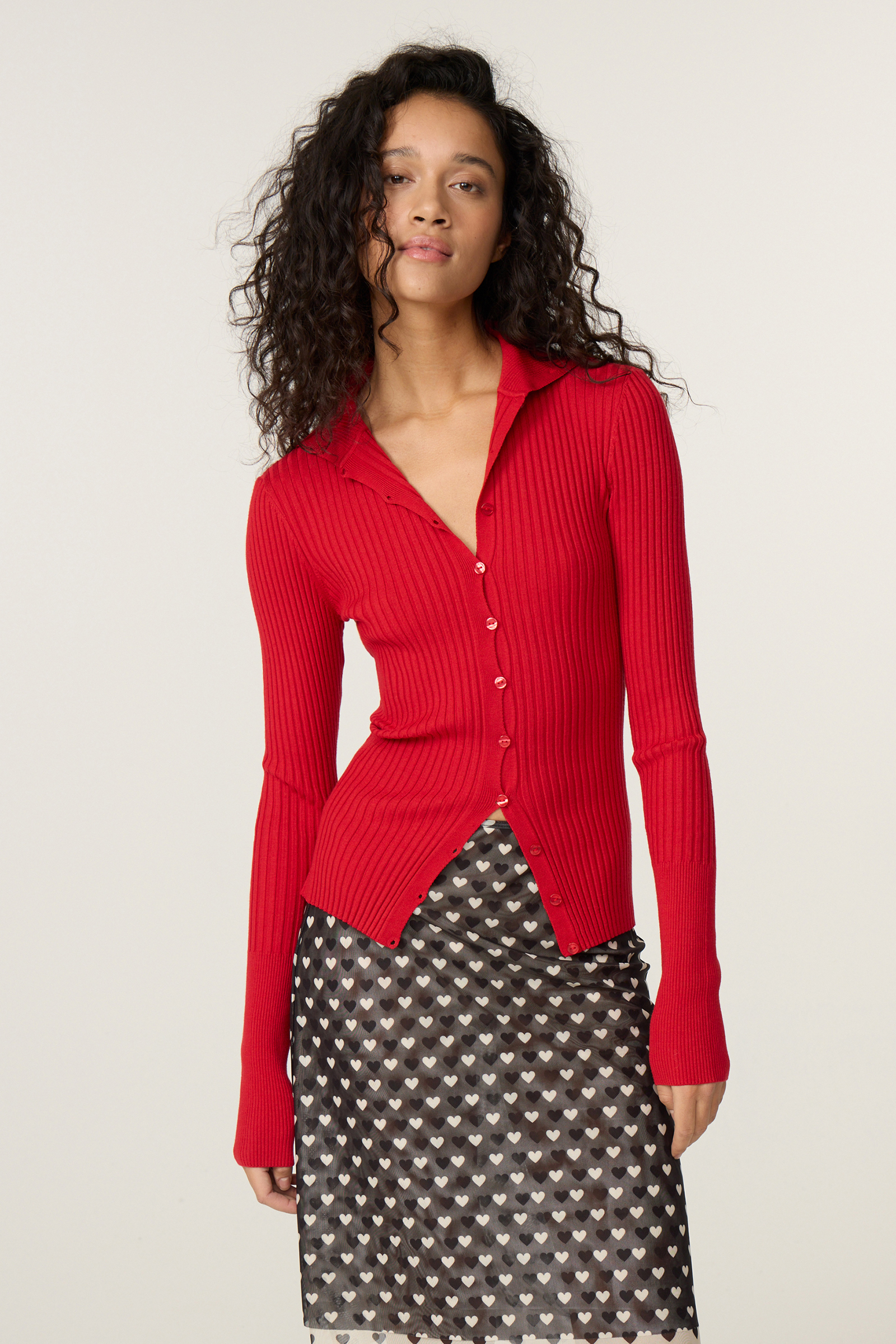 Dames vest rood