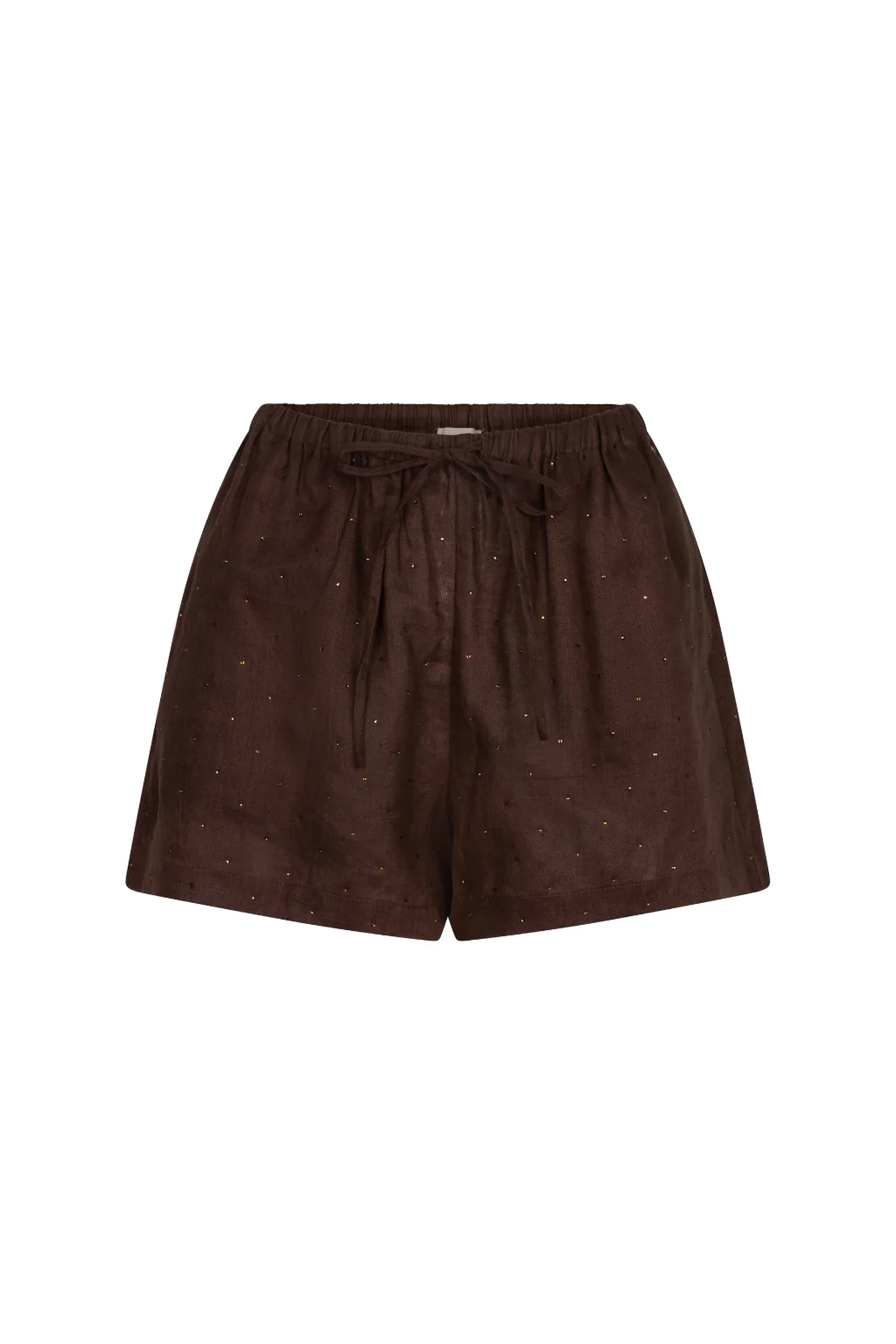 Bad/beach dames short strand bruin