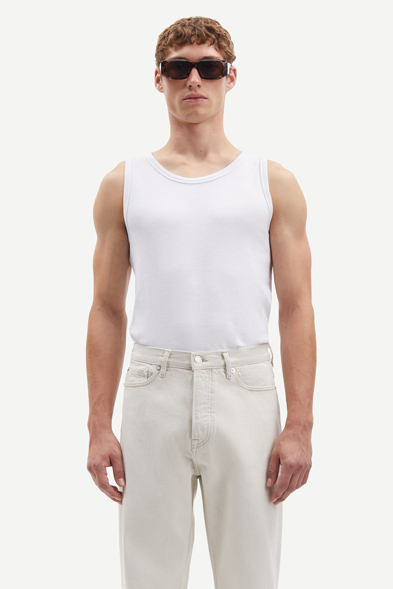 Heren t-shirt mouwloos wit