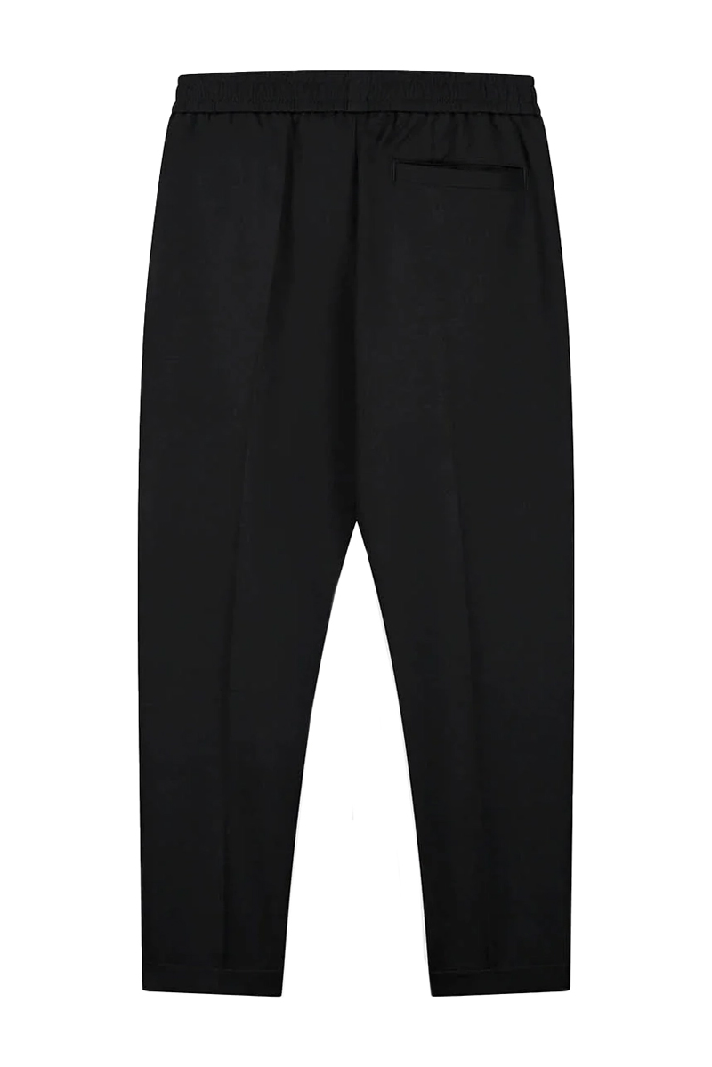 Olaf Hussein TAILORED SLIM ELASTICATED PANTS Zwart-1 4