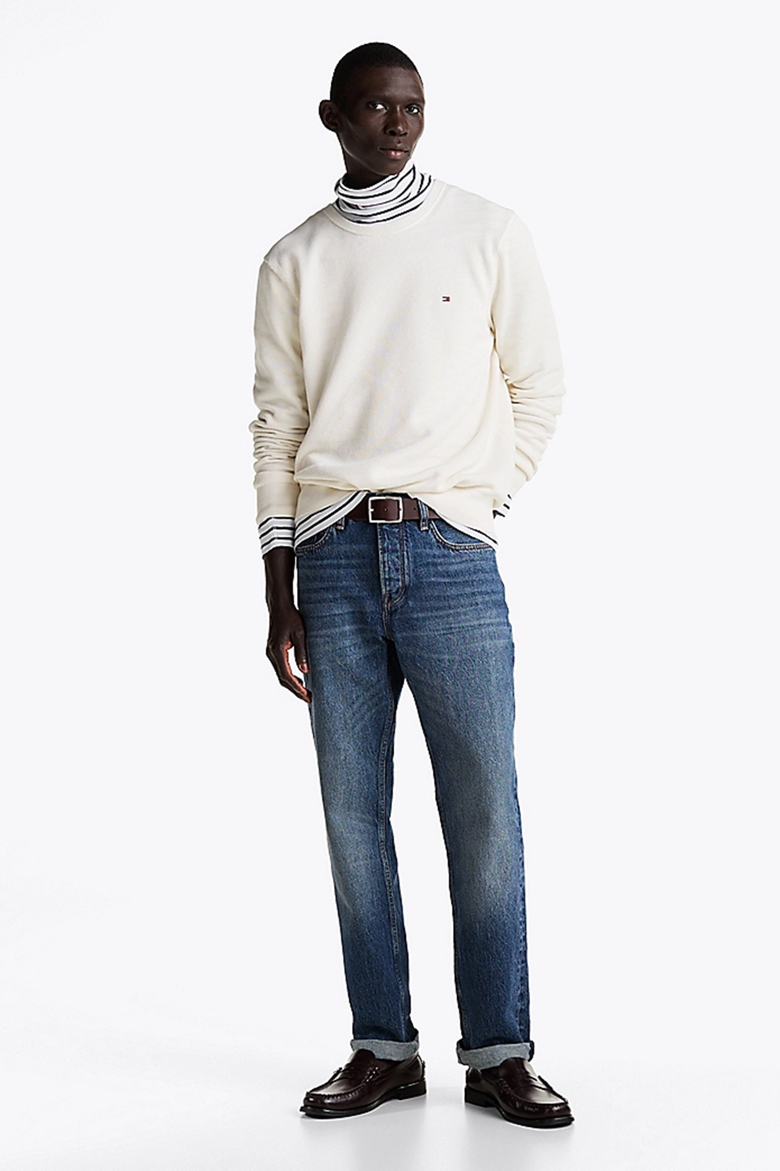 Tommy Hilfiger ESSENTIAL STRUCTURE CREW NECK Light Beige 2