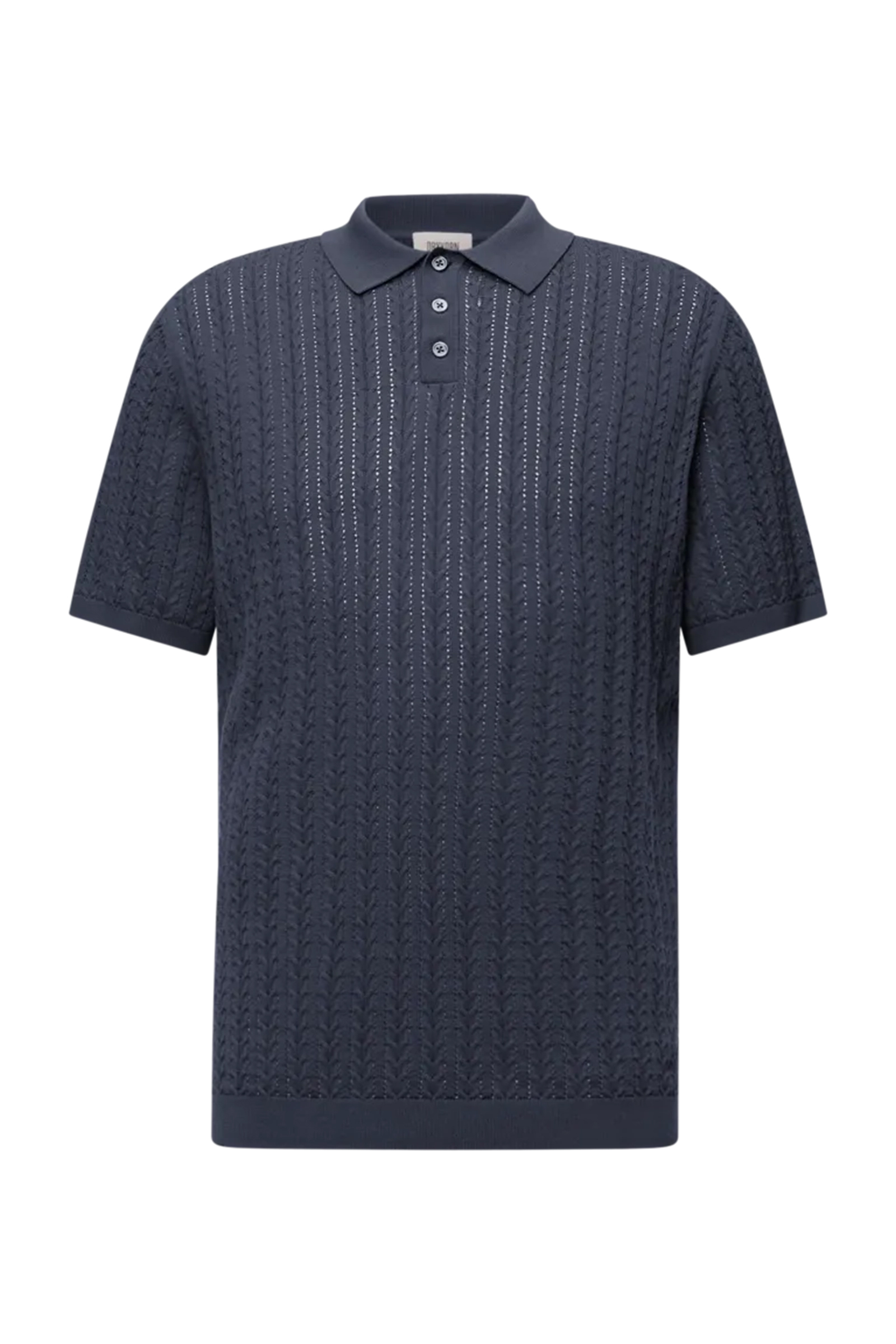 Heren polo korte mouw blauw