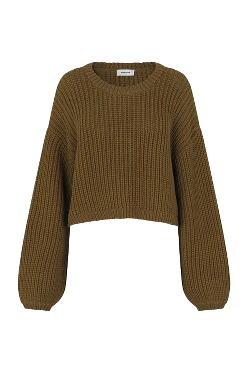 Modström Flaka o-neck bruin/beige-1 1