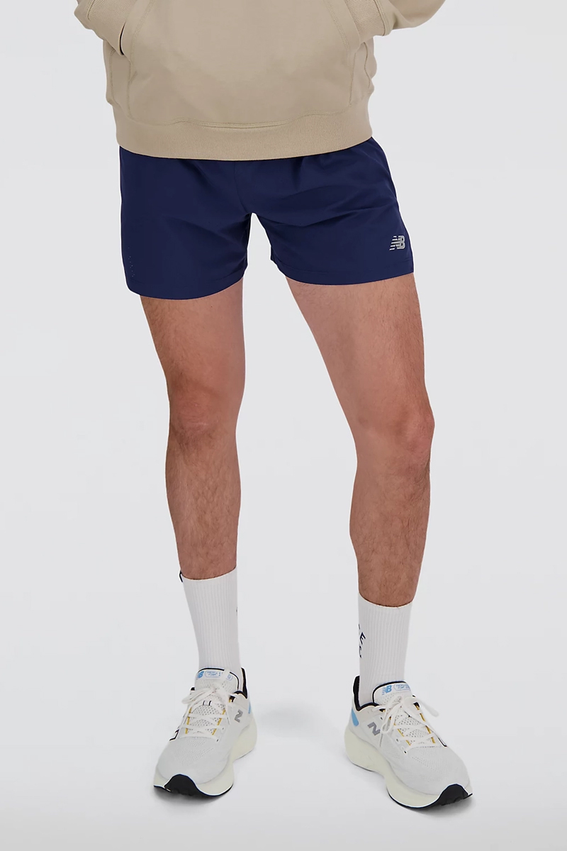 Running heren short blauw