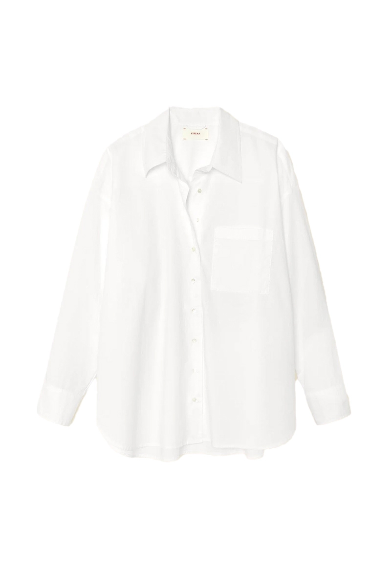 Dames blouse lange mouw wit